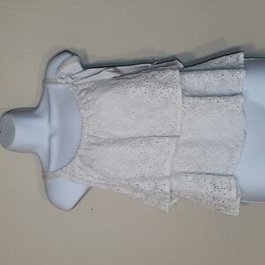 4/$20 Style & Co white crop top spaghetti strap top